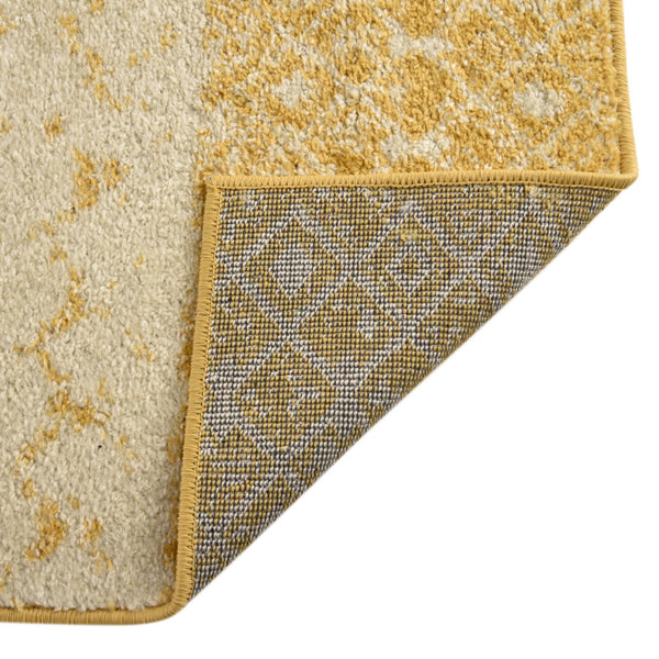 Mediterranean Lattice Collection Area Rug -  Casablanca (Ivory and Yellow) Runner Ivory and Yellow  lifestyle 8