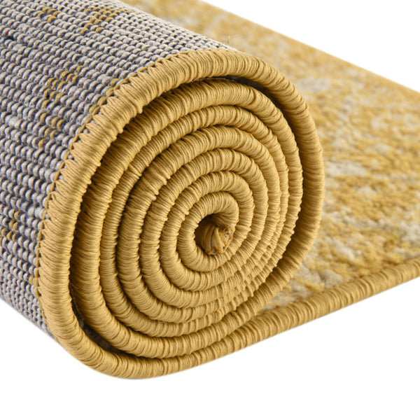 Mediterranean Lattice Collection Area Rug -  Casablanca (Ivory and Yellow) Runner Ivory and Yellow  lifestyle 11