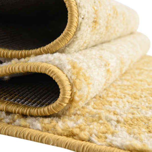 Mediterranean Lattice Collection Area Rug -  Casablanca (Ivory and Yellow) Runner Ivory and Yellow  lifestyle 12