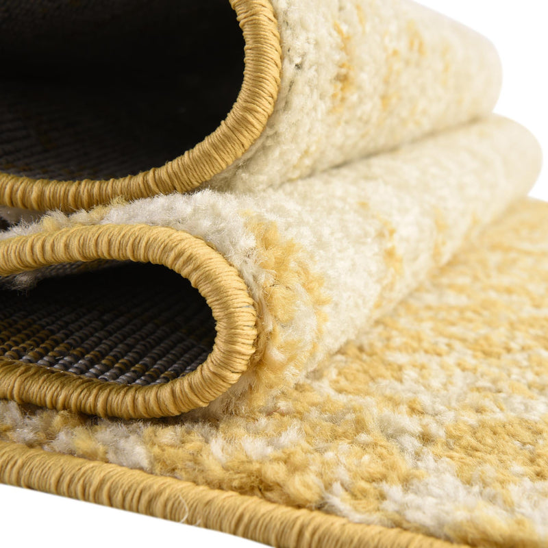 Mediterranean Lattice Collection Area Rug -  Casablanca (Ivory and Yellow) Runner Ivory and Yellow  lifestyle 12