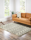 Berber Lattice Shag Collection Area Rug - Atlas (Ivory) Rectangle Ivory  lifestyle 2