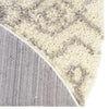 Berber Lattice Shag Collection Area Rug - Atlas (Ivory) Round Ivory  lifestyle 7