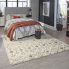 Berber Lattice Shag Collection Area Rug - Atlas (Ivory) Square Ivory  lifestyle 14