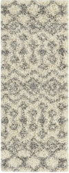 Berber Lattice Shag Collection Area Rug - Atlas (Ivory) Runner Ivory Main