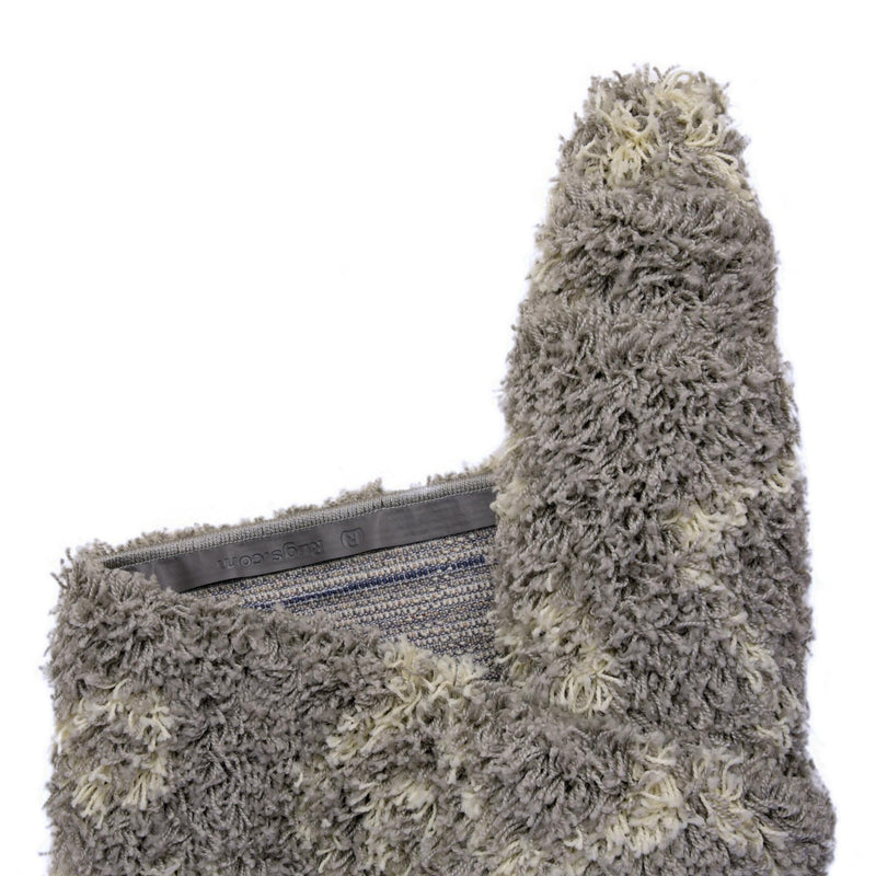 Berber Lattice Shag Collection Area Rug - Atlas (Gray) Runner Gray  lifestyle 78