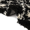 Berber Lattice Shag Collection Area Rug - Atlas (Black and White) Square Black and White  lifestyle 58
