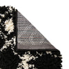 Berber Lattice Shag Collection Area Rug - Atlas (Black and White) Square Black and White  lifestyle 62
