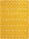 Berber Lattice Shag Collection Area Rug - Atlas (Yellow) Rectangle Yellow Main