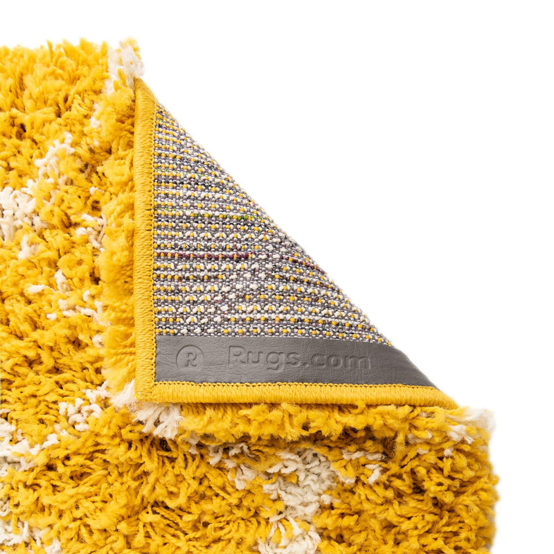 Berber Lattice Shag Collection Area Rug - Atlas (Yellow) Rectangle Yellow  lifestyle 21
