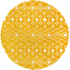 Berber Lattice Shag Collection Area Rug - Atlas (Yellow) Round Yellow Main