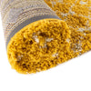 Berber Lattice Shag Collection Area Rug - Atlas (Yellow) Round Yellow  lifestyle 11