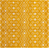 Berber Lattice Shag Collection Area Rug - Atlas (Yellow) Square Yellow Main