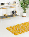 Berber Lattice Shag Collection Area Rug - Atlas (Yellow) Runner Yellow  lifestyle 2