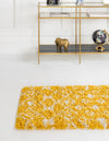 Berber Lattice Shag Collection Area Rug - Atlas (Yellow) Runner Yellow  lifestyle 3