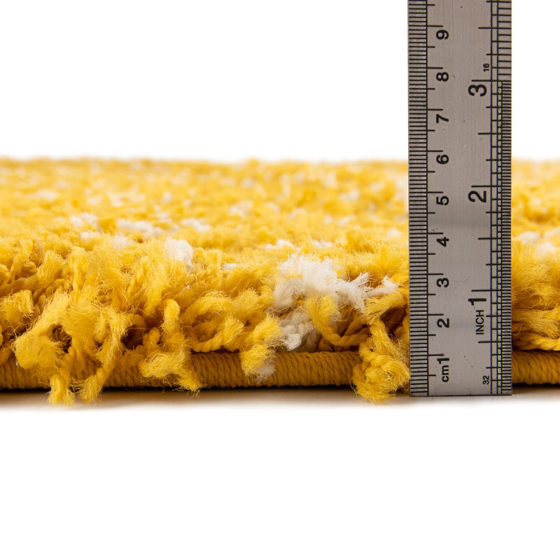 Berber Lattice Shag Collection Area Rug - Atlas (Yellow) Runner Yellow  lifestyle 4