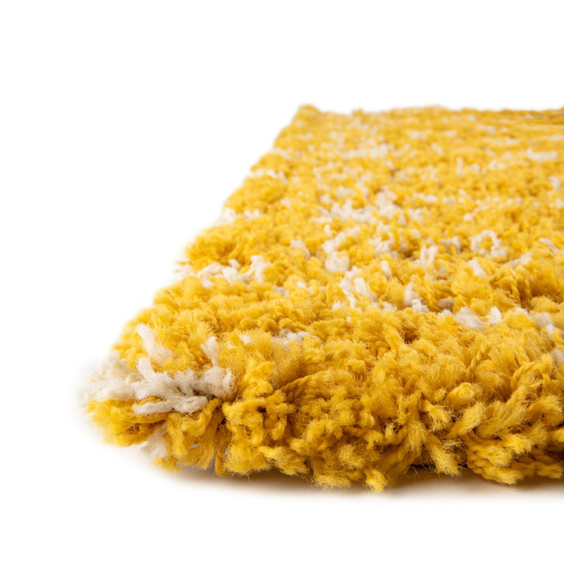Berber Lattice Shag Collection Area Rug - Atlas (Yellow) Runner Yellow  lifestyle 6