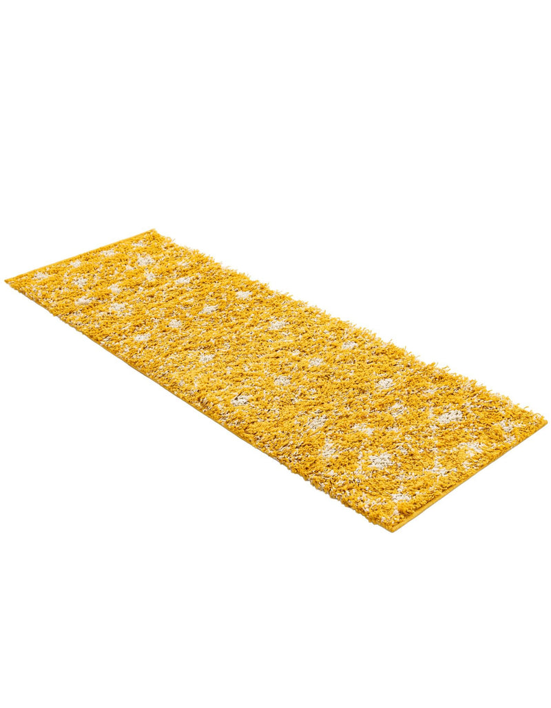 Berber Lattice Shag Collection Area Rug - Atlas (Yellow) Runner Yellow  lifestyle 16
