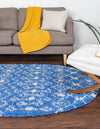Berber Lattice Shag Collection Area Rug - Atlas (Periwinkle Blue) Oval Periwinkle Blue  lifestyle 1