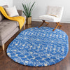 Berber Lattice Shag Collection Area Rug - Atlas (Periwinkle Blue) Oval Periwinkle Blue  lifestyle 15