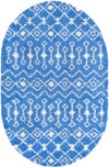 Berber Lattice Shag Collection Area Rug - Atlas (Periwinkle Blue) Oval Periwinkle Blue Main