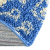 Berber Lattice Shag Collection Area Rug - Atlas (Periwinkle Blue) Round Periwinkle Blue  lifestyle 10