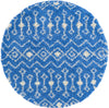 Berber Lattice Shag Collection Area Rug - Atlas (Periwinkle Blue) Round Periwinkle Blue Main