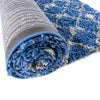 Berber Lattice Shag Collection Area Rug - Atlas (Periwinkle Blue) Runner Periwinkle Blue  lifestyle 11