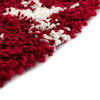 Berber Lattice Shag Collection Area Rug - Atlas (Burgundy Red) Round Burgundy Red  lifestyle 5