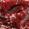 Berber Lattice Shag Collection Area Rug - Atlas (Burgundy Red) Runner Burgundy Red  lifestyle 11