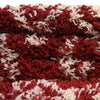 Berber Lattice Shag Collection Area Rug - Atlas (Burgundy Red) Runner Burgundy Red  lifestyle 12