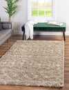 Berber Lattice Shag Collection Area Rug - Atlas (Light Brown) Rectangle Light Brown  lifestyle 2