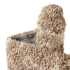 Berber Lattice Shag Collection Area Rug - Atlas (Light Brown) Round Light Brown  lifestyle 74