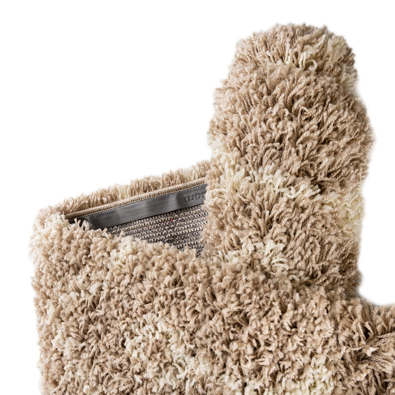 Berber Lattice Shag Collection Area Rug - Atlas (Light Brown) Round Light Brown  lifestyle 74