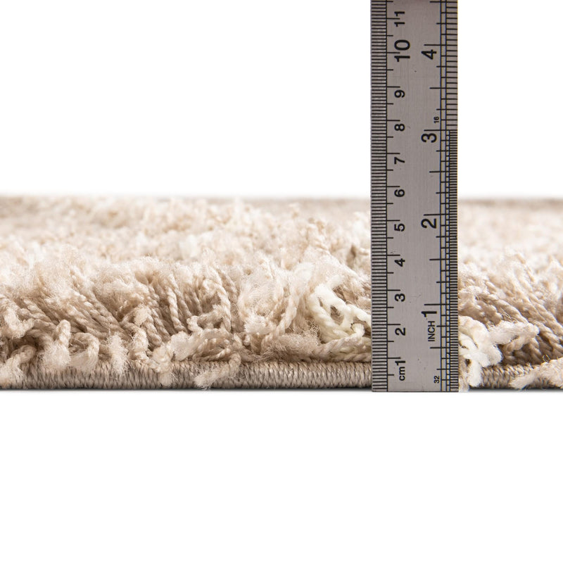 Berber Lattice Shag Collection Area Rug - Atlas (Light Brown) Round Light Brown  lifestyle 76
