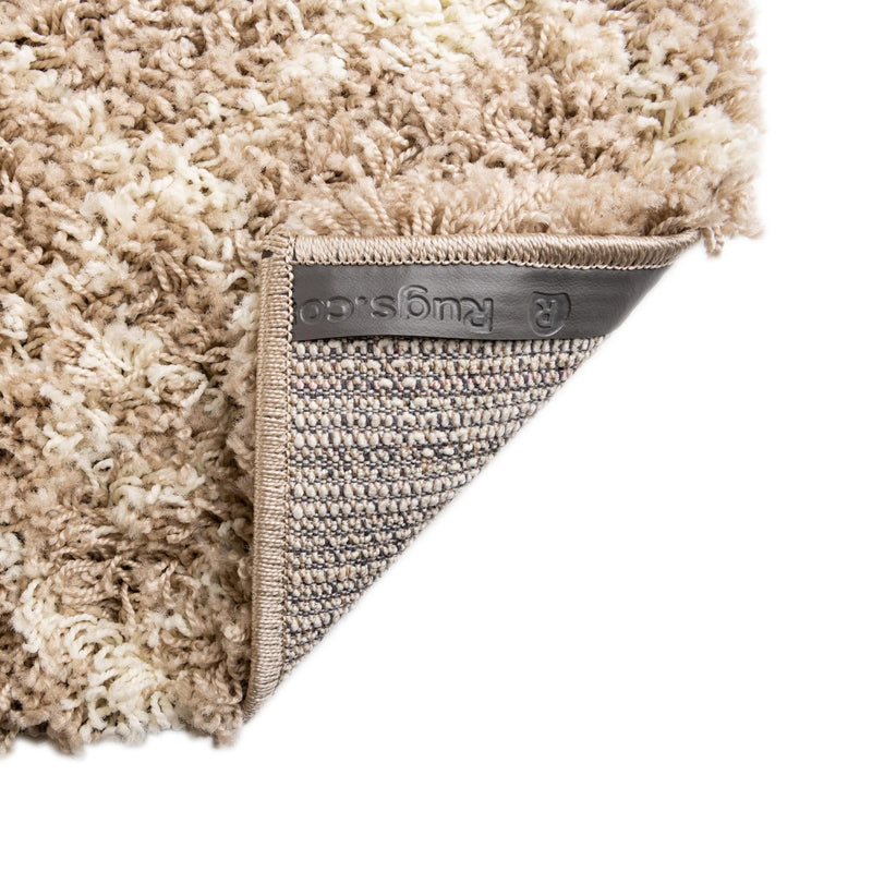 Berber Lattice Shag Collection Area Rug - Atlas (Light Brown) Round Light Brown  lifestyle 77