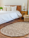 Berber Lattice Shag Collection Area Rug - Atlas (Light Brown) Oval Light Brown  lifestyle 24