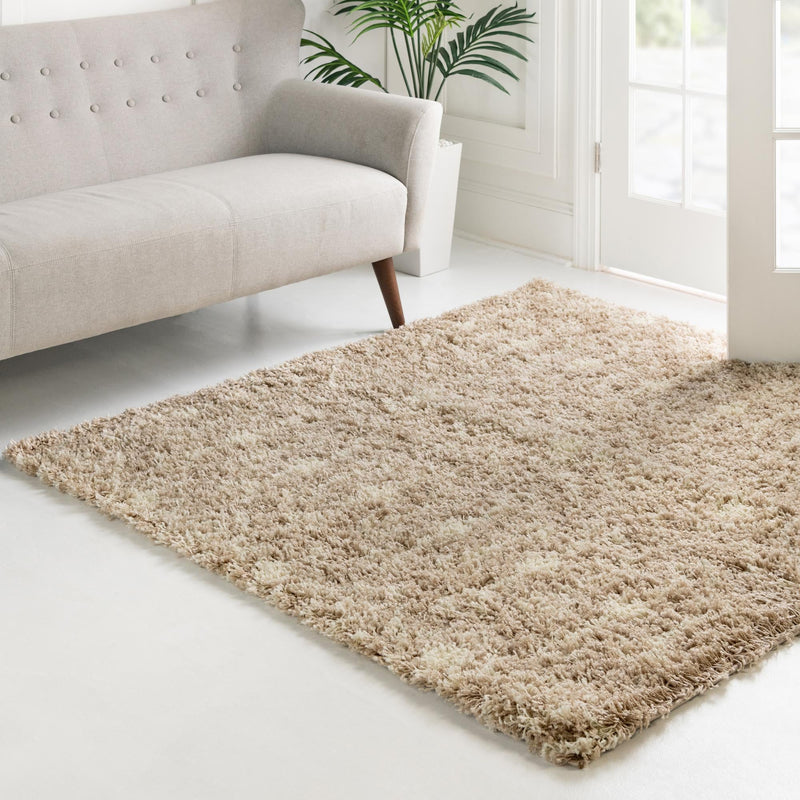 Berber Lattice Shag Collection Area Rug - Atlas (Light Brown) Square Light Brown  lifestyle 13