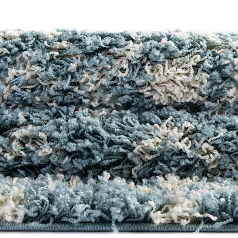 Berber Lattice Shag Collection Area Rug - Atlas (Light Blue) Square Light Blue  lifestyle 66