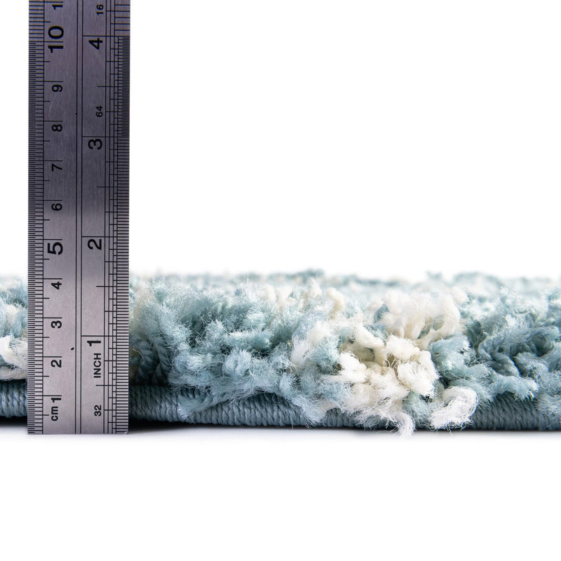 Berber Lattice Shag Collection Area Rug - Atlas (Light Blue) Square Light Blue  lifestyle 71