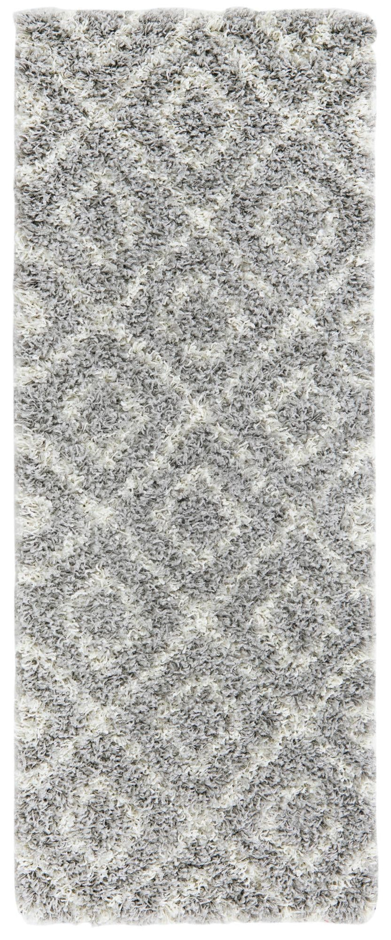 Lattice Loft Shag Collection Area Rug - Soho (Gray) Runner Gray Main