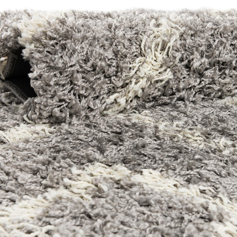 Lattice Loft Shag Collection Area Rug - Soho (Gray) Runner Gray  lifestyle 5
