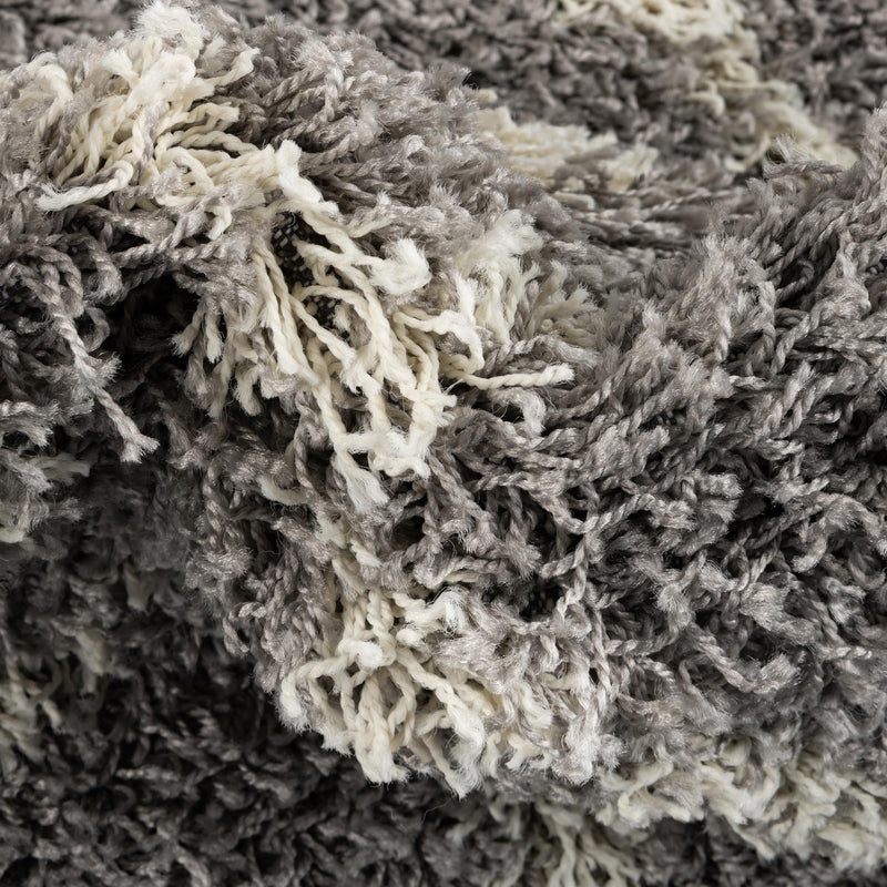 Lattice Loft Shag Collection Area Rug - Soho (Gray) Runner Gray  lifestyle 7