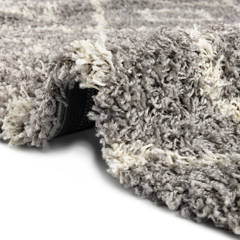 Lattice Loft Shag Collection Area Rug - Soho (Gray) Runner Gray  lifestyle 9