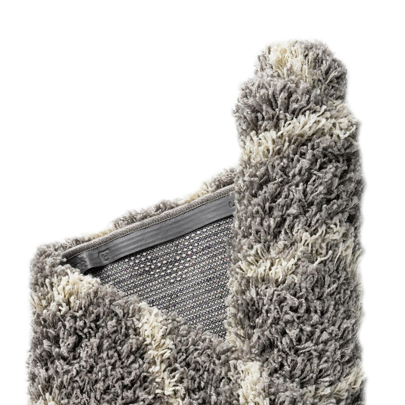 Lattice Loft Shag Collection Area Rug - Soho (Gray) Runner Gray  lifestyle 10