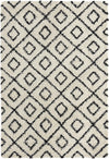 Trellis Haven Collection Area Rug - Soho (White and Black) Rectangle White and Black  lifestyle 2