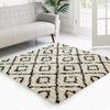 Trellis Haven Collection Area Rug - Soho (Black and White) Square Black and White  lifestyle 47