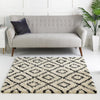 Trellis Haven Collection Area Rug - Soho (Black and White) Square Black and White  lifestyle 54