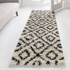 Trellis Haven Collection Area Rug - Soho (Black and White) Runner Black and White  lifestyle 55