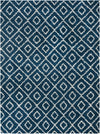 Lattice Loft Shag Collection Area Rug - Soho (Navy Blue) Rectangle Navy Blue Main