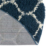 Lattice Loft Shag Collection Area Rug - Soho (Navy Blue) Round Navy Blue  lifestyle 5